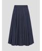 Binpolleidiseu Denim-Like Pleated Skirt Navy (Bf5X27C55R)