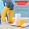 White Short Rain Boots with Beef Tendon Sole
