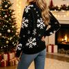 Women's Christmas Pullover Sweater Long Sleeve Neck Holiday Top