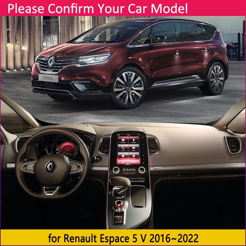 Dashboard Cover Pad for Renault Espace 5 V 2016~ 2017 2018 Carpet Anti-Slip Anti-sun Mat Dashmat Sunshade Rug Accessories
