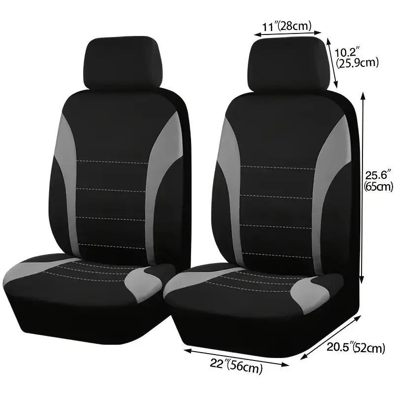 NEW Four Season Car Front/Rear Seat Cover Polyester Fabric Protect Seat Covers Safe Truck Van SUV Seat Protecto Accessory