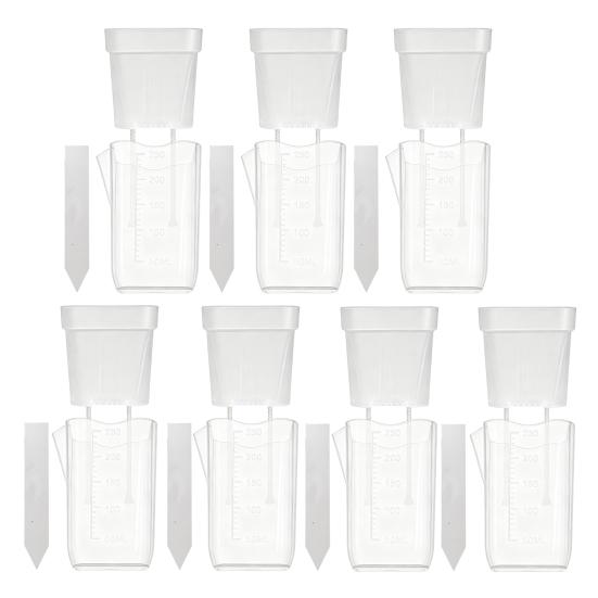 Mini Zelfwaterende Potten met Lont, Transparante Plastic Bloempotten met Drainagegaten & Waterniveau-indicator voor Kamerplanten Vermeerdering Zaaien