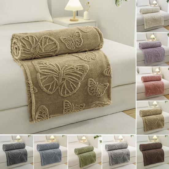 3D Butterfly Baby Blanket Double-Sided Flannel Soft Throw Blanket Fluffy Infant Toddler