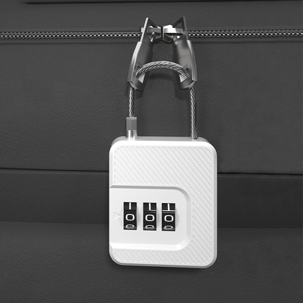 Portable Padlock 3 Digit Code Lock For Travel Luggage Cabinet Locker Anti-theft Combination Password Lock Padlock White/black