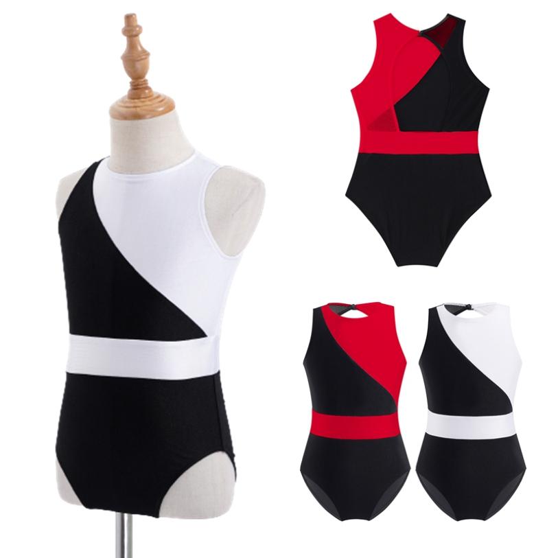 Kids Girls Ballet Dance Leotard Gymnastics Bodysuit Dancewear Sleeveless Figure Ice Skating Clothes