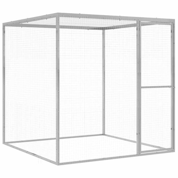 Cage pour chat - vidaXL - 1,5x1,5x1,5 m - Acier galvanisé - Extérieur - Montage requis