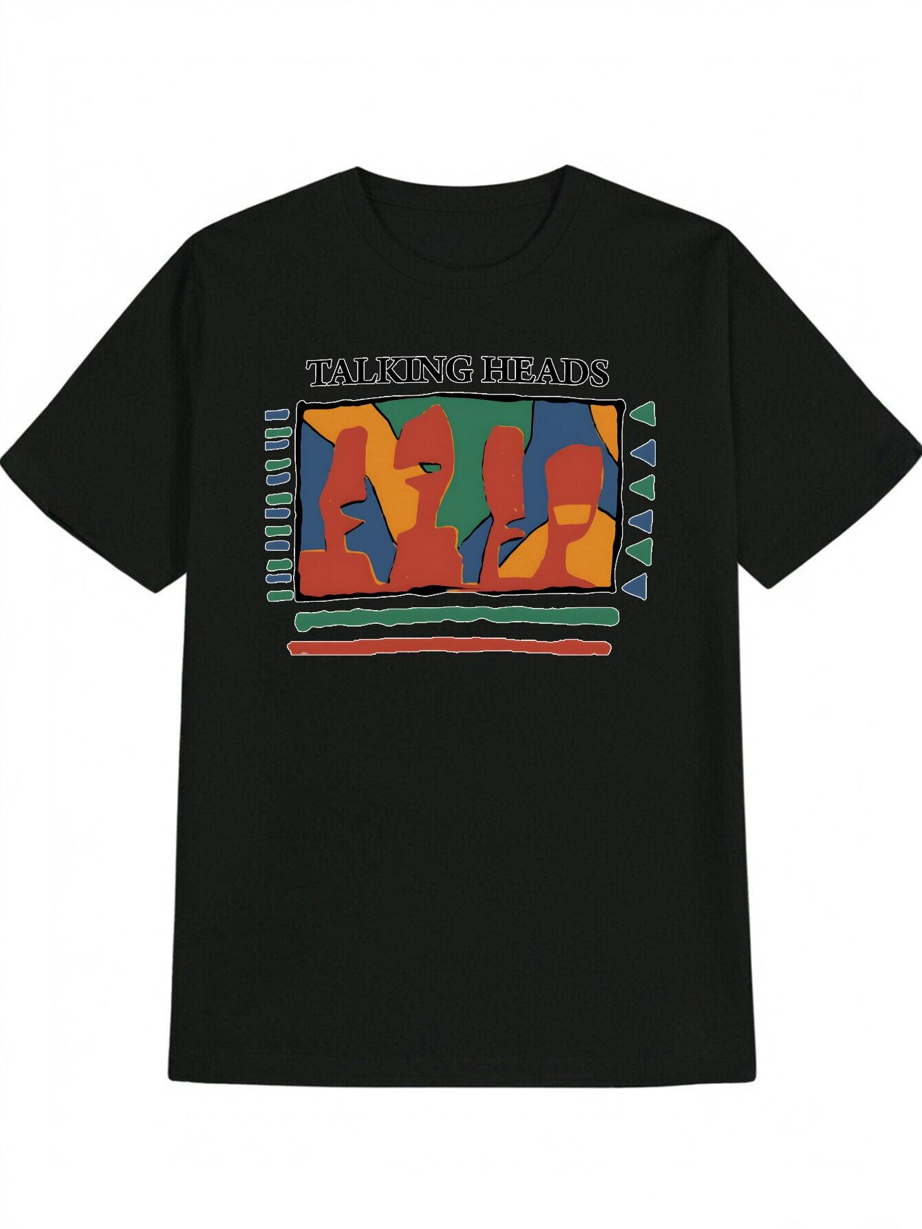Talking Heads Graphic T-shirt - Black Tee with Red XXL