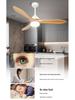 American Retro Ceiling Fan Light with Solid Wood Blades - Industrial Style LED for Restaurants
