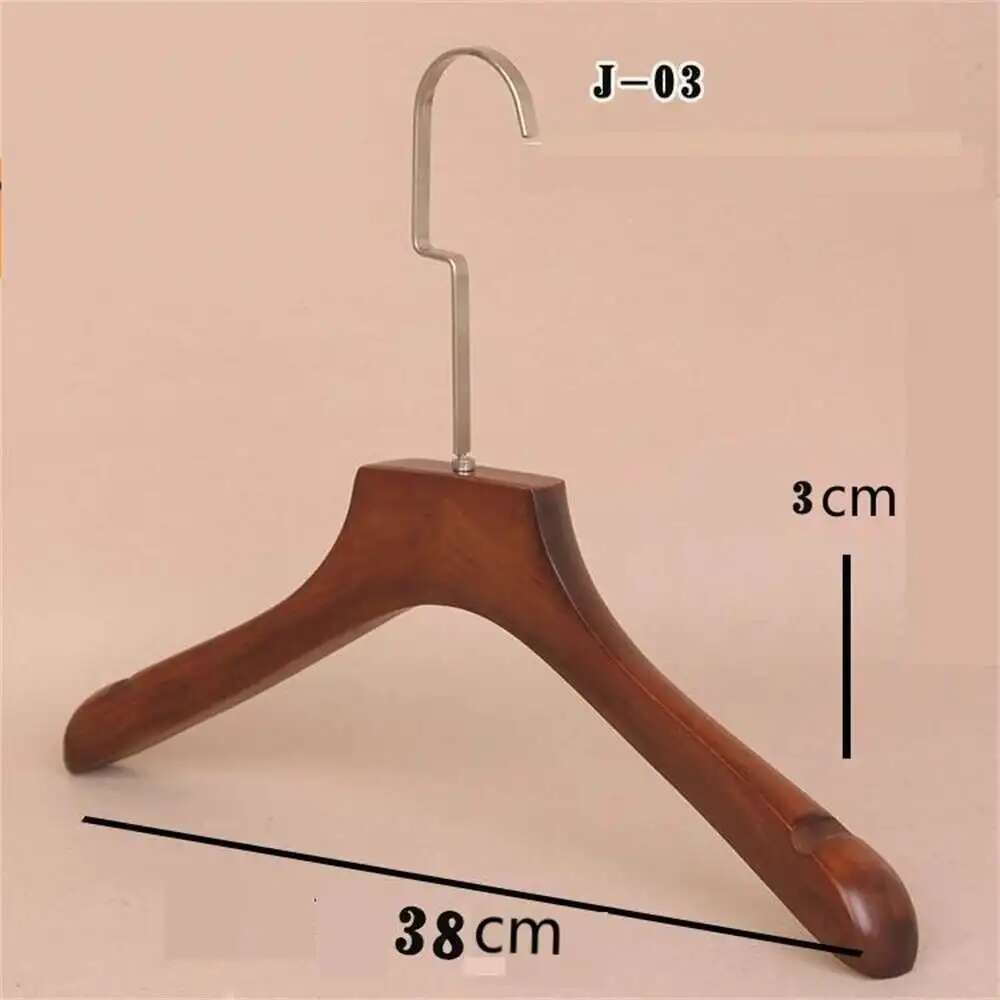 5PCS Wooden Coat Hanger Hooks Solid Wood Skid Proof Clothing Hanger For Adults And Men Store Coat Rack Hanger Rack