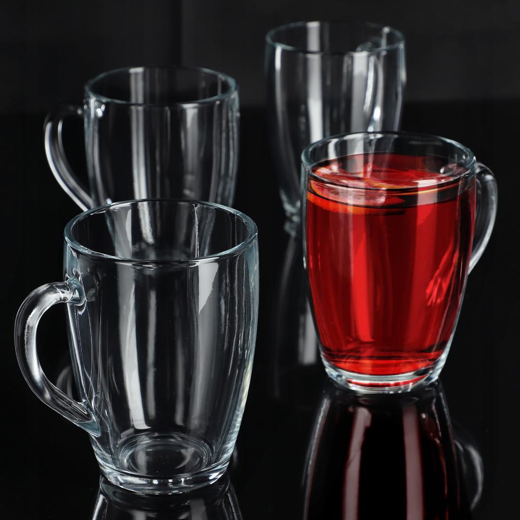 KADAX Szklanki 350ml Zestaw Do Herbaty Kawy Z Uchem