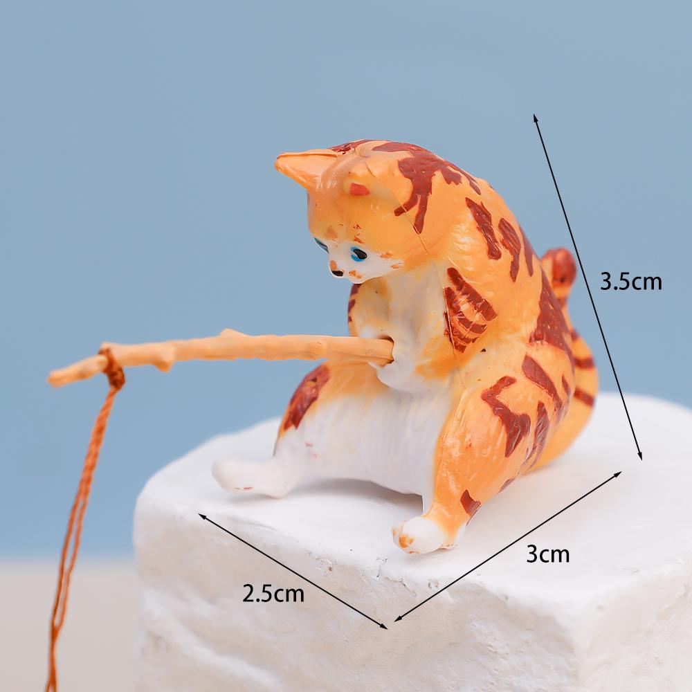 Ornamente Pisică Pescuit Ornamente Auto Consola Centrală Bord Auto Oglindă Retrovizoare Decor Ornament Rășină Accesorii Decor Interior Auto