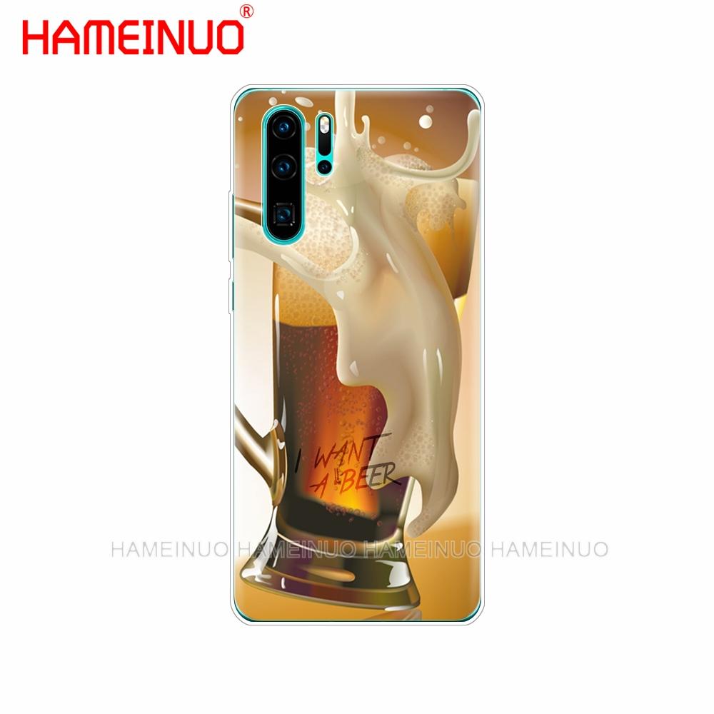 silicon phone cover case for huawei P30 PRO LITE P SMART 2019 plus p smart Z p20 lite 2019 Beer A Glass of Beer Summer Cocktai