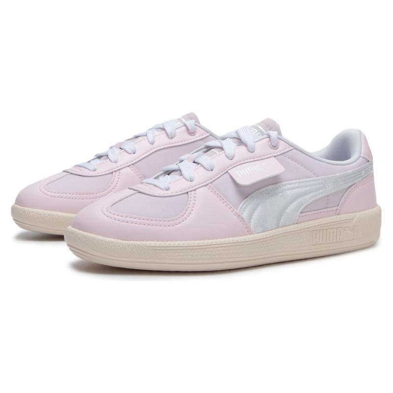 PUMA Palermo Textile, Artificial Leather Cushioning Low top German Army Trainers Women's Pink White 399342-01