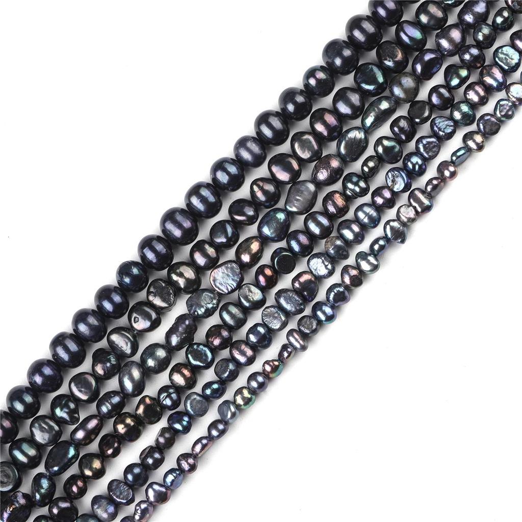 45-65Pcs Natural Freshwater Black Pearls Beads For DIY Necklace Bracelet Earrings Jewelry Making
