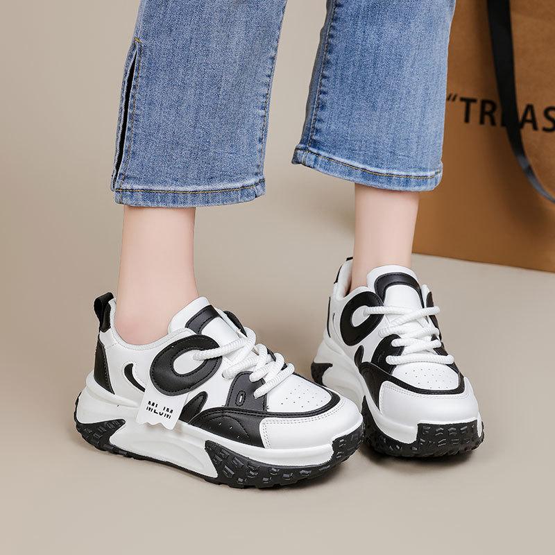 Damskie trampki na platformie Nowe buty sportowe do biegania dla studentek Swobodny ubiór sportowy