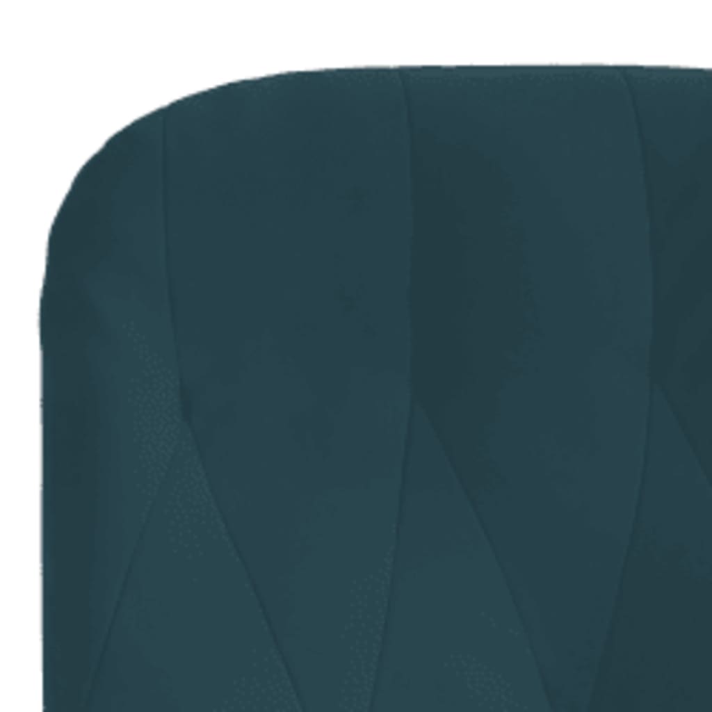 Recliner Chair with Ottoman Blue Velvet