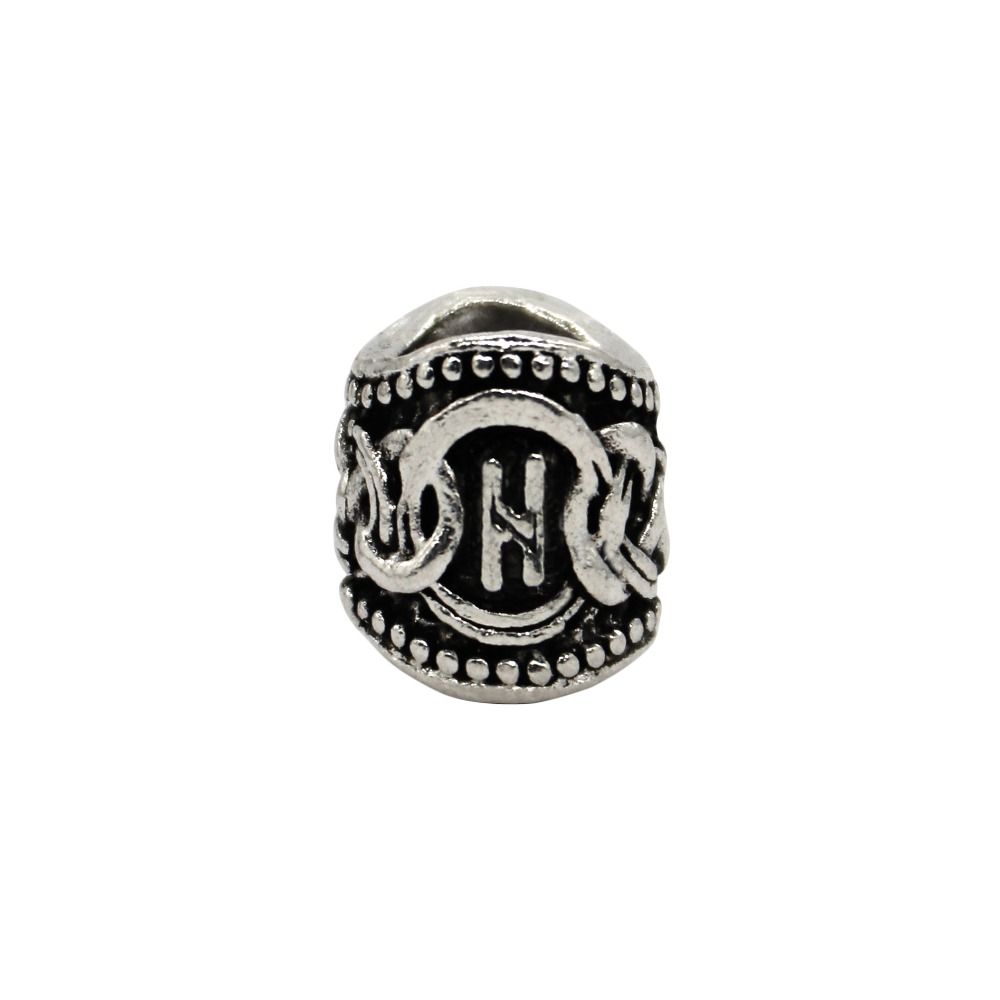 24pcs/set Charms Hair Braid Beard DIY Dreadlock Beads Viking Runes Beads  Fit Beards or Hair