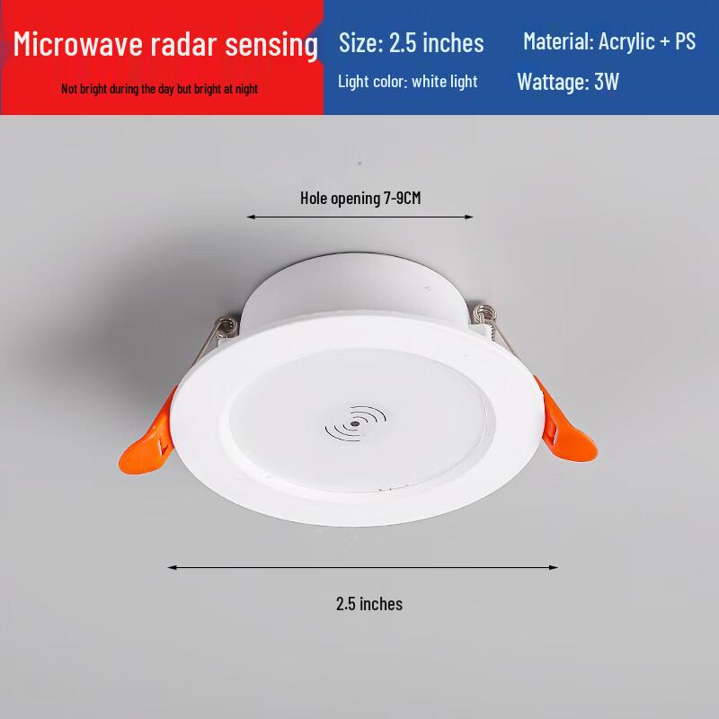 

OEING Recessed Radar Sensor Aisle Light, 3-Pack