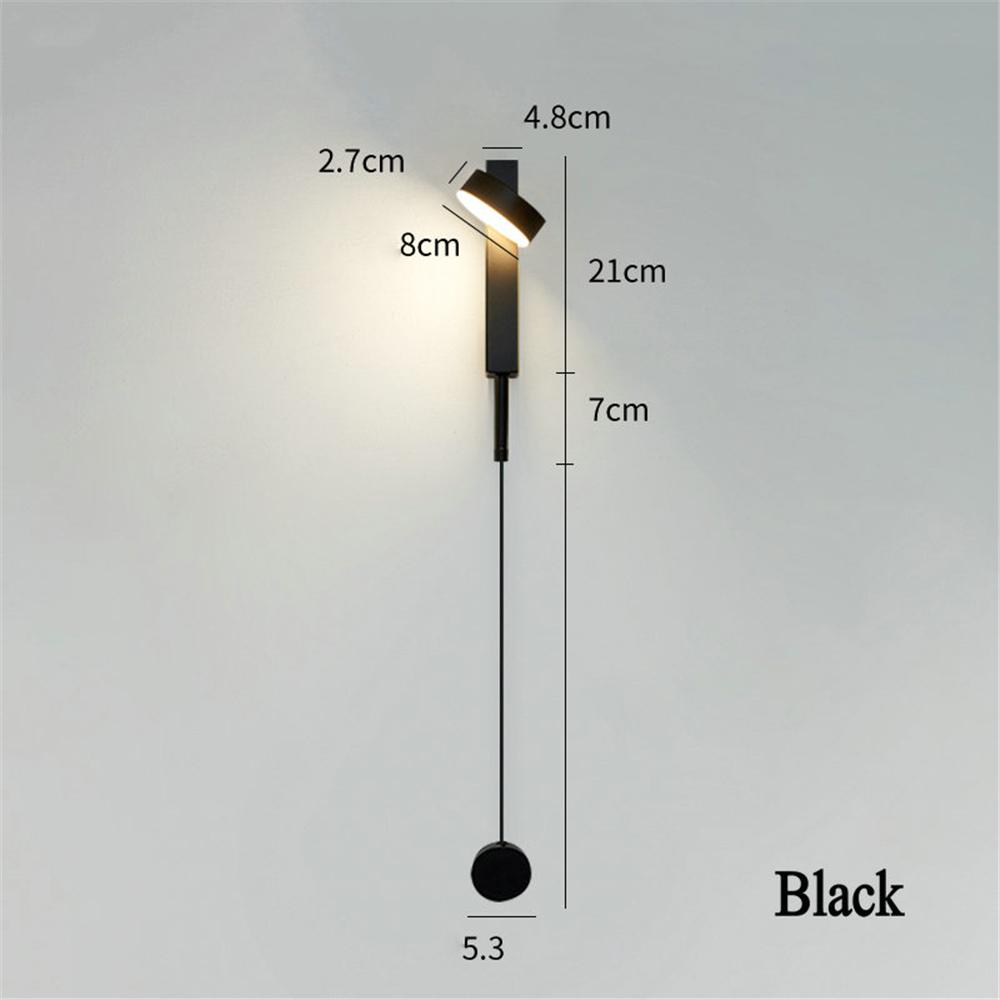 

Светодиодные настенные светильники для помещений, вращающийся переключатель яркости, светодиодный настенный светильник, современный декор для лестницы, настенное бра для гостиной, светодиодный светильник 12 Вт Cool White(5500-7000K)