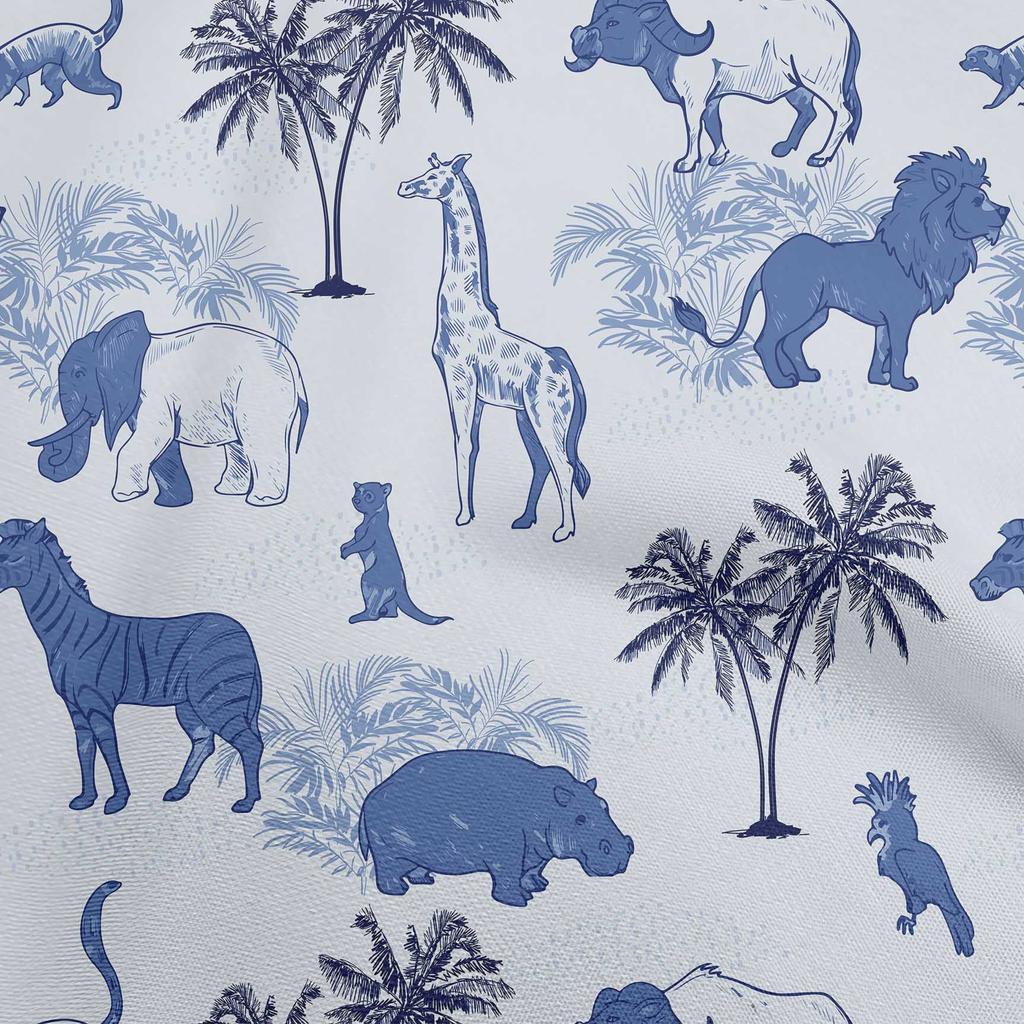 oneOone Cotton Flex Brown Fabric Tropical Animal Sewing Craft Projects Fabric Prints By Yard 40 Inch
