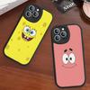 Cute SpongeBob Dolls Phone Case Hard Leather For iPhone 14 13 16 Mini 15 14 11 12 Pro Max Plus Fundas