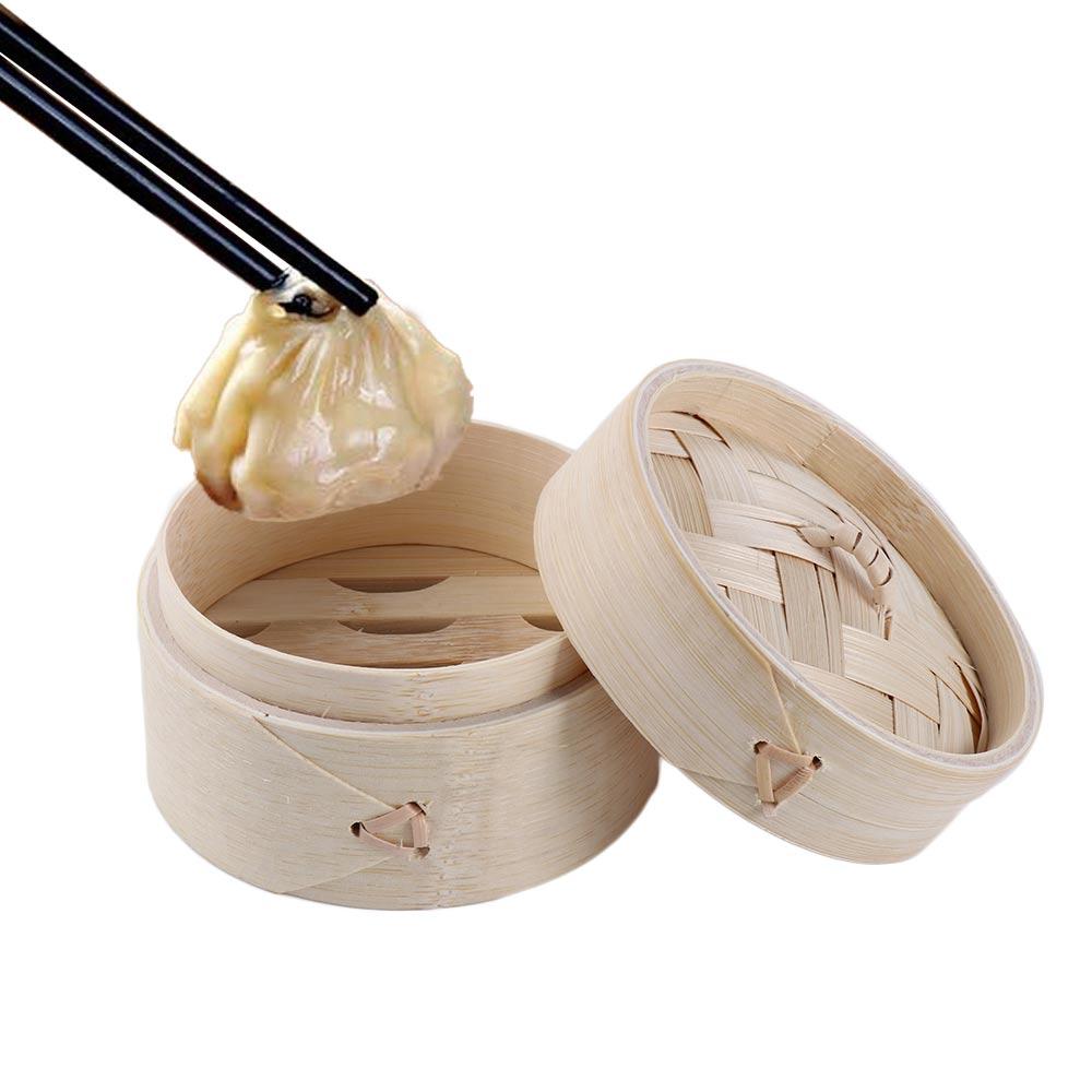 Kitchen Handmade Tray Natural Bamboo with Lid Steaming Tool Soap Bar Steamer Basket Dish