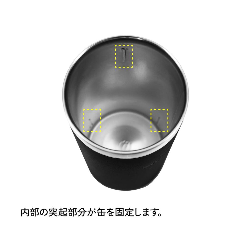 STANLEY Everyday Can Cooler Cup, 0.44L Black, 2.0 Can, Koozie with Straw, Vacuum Insulated Tumbler, 500ml, Coffee, Stainless Steel, Keeps Hot or