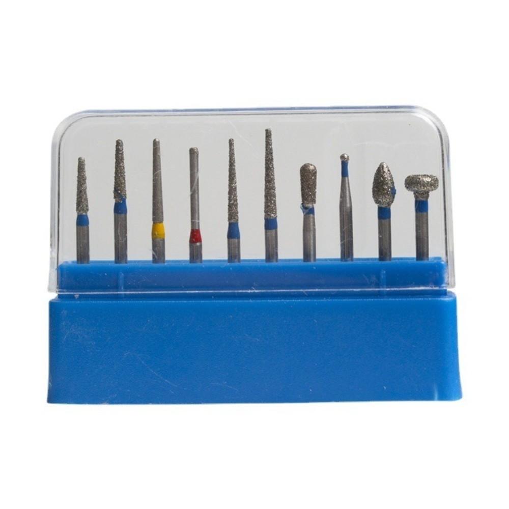 10pcs/Set High Speed Dental Burs Drill Grinding Polishing Drill Set Metal Burs Drill Dental Clinic