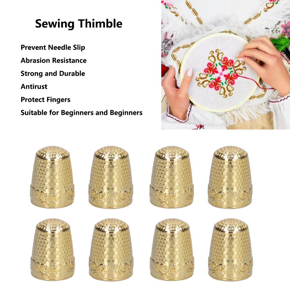 10pcs Antirust Coating Finger Protector Thimbles Hand Sewing Thimbles  Quilting Craft Supplies