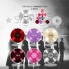 8pcs BTS Member Vinyl Record Rotating Acrylic Standee, 360° Spinning Double-Sided Bangtan Boys Figure Display, Kpop ARMY Fans Desk Decor