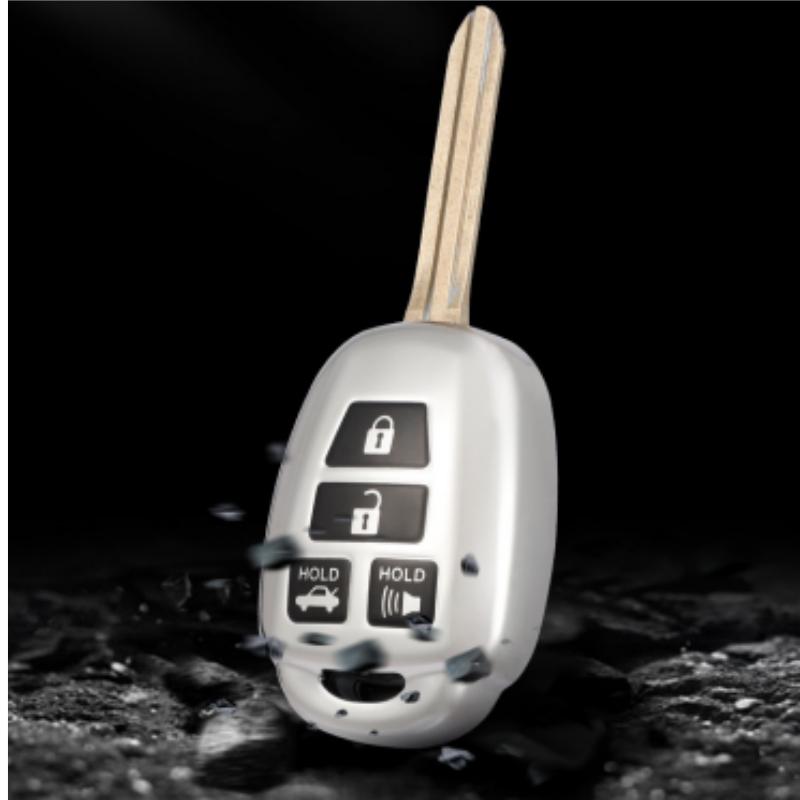 Moda TPU funda de llave de control remoto para coche cubierta llavero para Toyota Camry Prius 2012 2013 2014 2015 2016 2017 Corolla RAV4 Accesorios