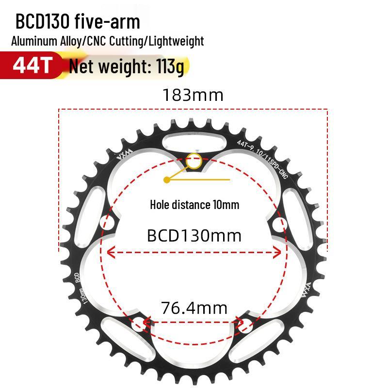 

Система шатунов для шоссейного велосипеда с одной звездой: 130BCD, Положительный/Отрицательный Зуб, Размеры 38T-60T
