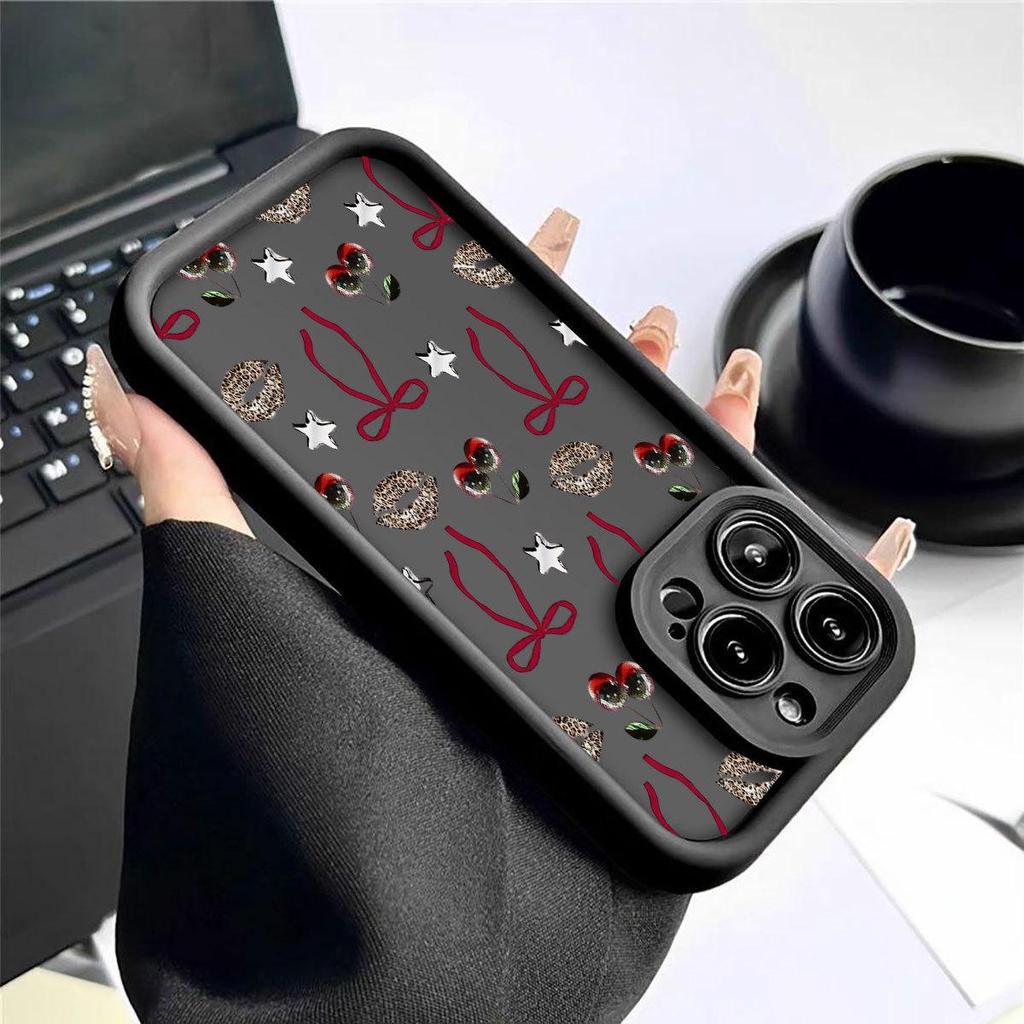 Black Cherry Staircase Groove Phone Case for iPhone 14-17 Pro Max
