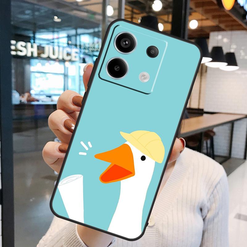 Cartoon Funny Goose Case For Xiaomi Redmi Note 11 9 10 12 13 14 15 Pro Plus Redmi 15 15C 10C 12C 13C 14C Cover