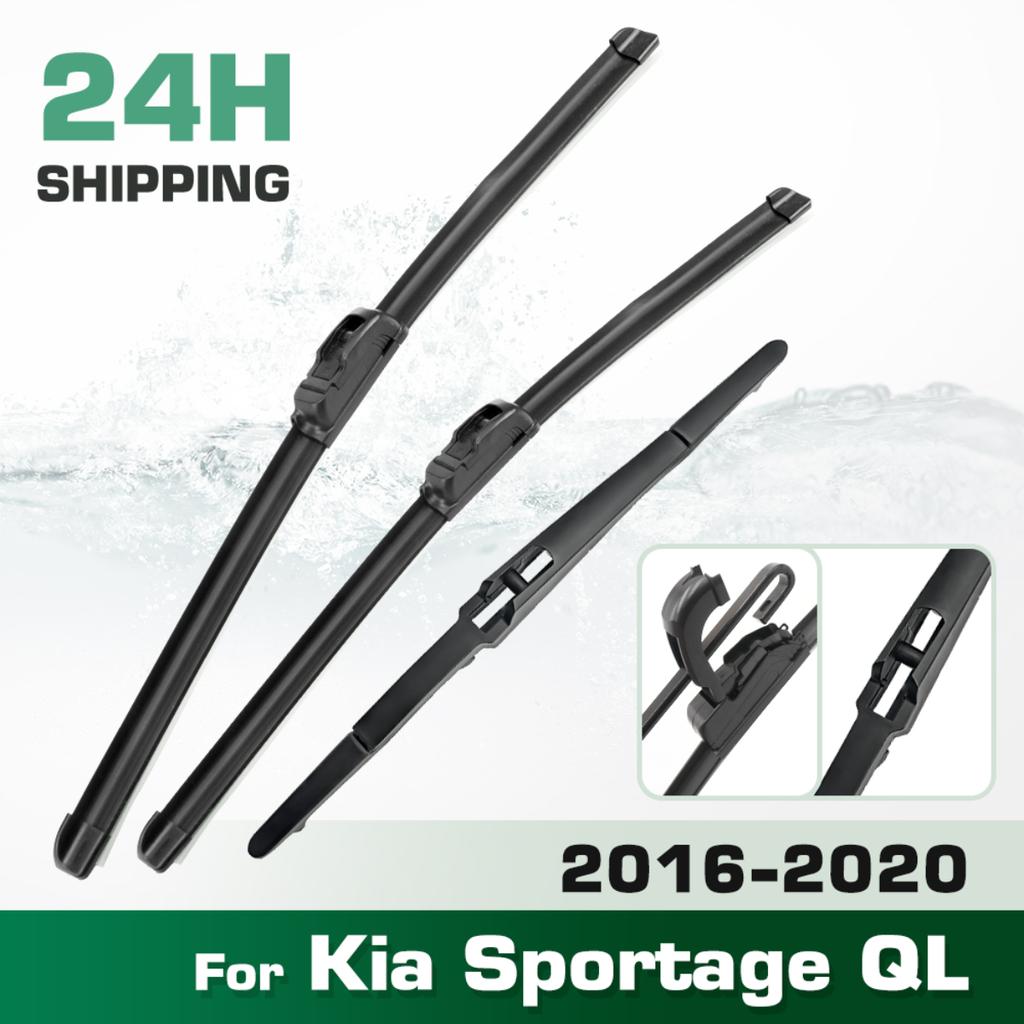 For Kia Sportage QL 2016-2020 2017 2018 2019 Wiper Front & Rear Wiper Blades Windshield Windscreen Window Brushes 26"+16"+11
