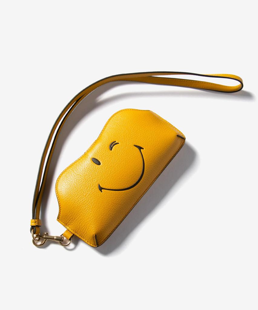 Anya Hindmarch Sunglasses Case 5050925 Sunglasses Holder Wink in Capra MUSTARD/Mustard [Used]