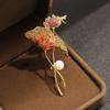 Copper Base Brooch Blank Enamel Plated Brooch Setting Oriental Style Flower Brooch  Women