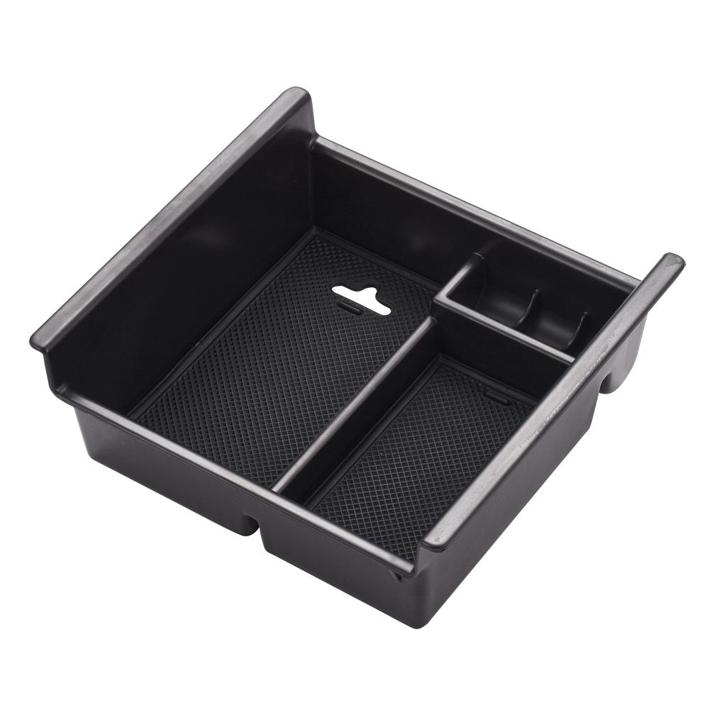 Car Center Console Armrest Box Storage for Toyota 4Runner 2010-2021 Accessories ABS Black Tray Armrest Secondary Case Organizer
