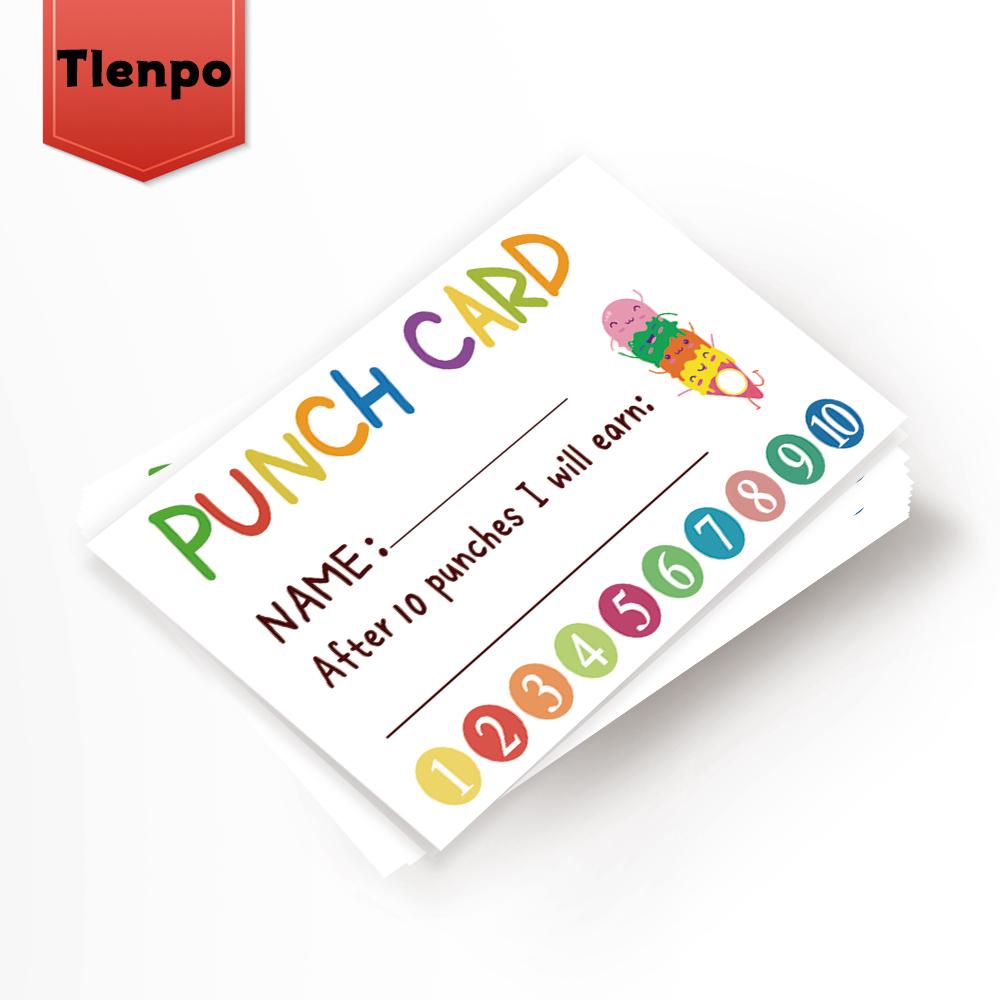 50 Adorable Punch Cards ‘Loyalty Reward Cards’, 3.6X2 Inch Teacher, Behaviour Reward Cards, Small Cards, Incentive Punch Cards