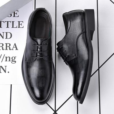 Niedrige Schnürschuhe aus Businessleder Herren Business Schuhe mit Absatz Herren Formelle Lederschuhe Bürobesuch Herrenschuhe