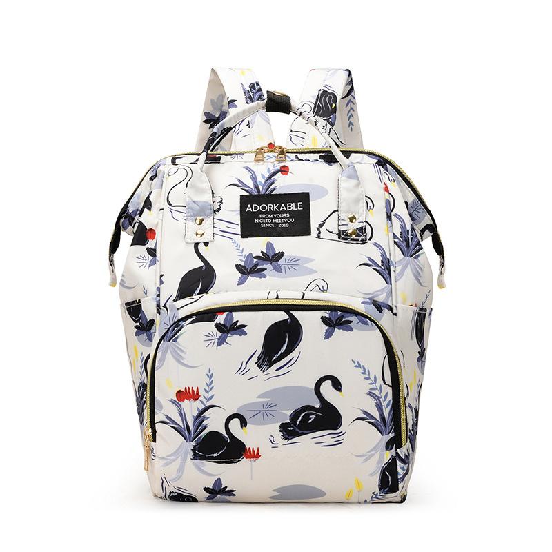 

Version Casual style printed small fresh literary backpack daily commuting travel backpack