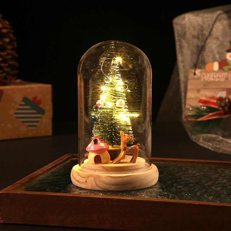 Christmas tree night light immortal flower cartoon ornament desktop decoration table LED light gift ornament
