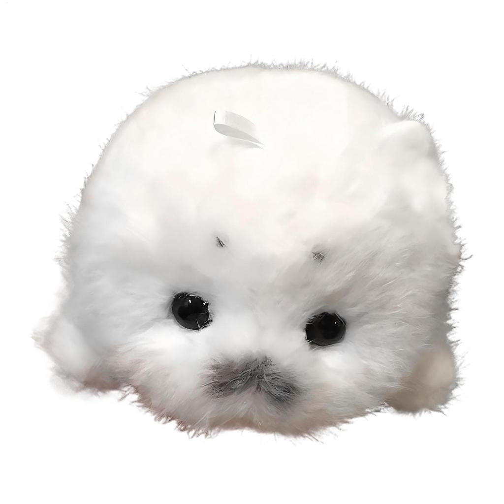 12cm Baby Seal Plush Toy Soft Cuddly White Marine Animal Stuffed Gift Adorable Black Eyes Grey Snout Soothing Comfort Decorative