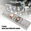 Gray Watch Bracelet Display Tray 4 Grid Slots Holder with Pillows Jewelry Storage Organizer