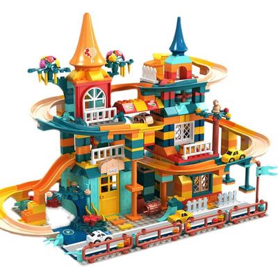 303-512 stücke Marmor Rennen Run DIY Labyrinth Kugeln Bausteine Trichter Rutsche Blöcke Ziegel Pädagogisches Spielzeug Kinder