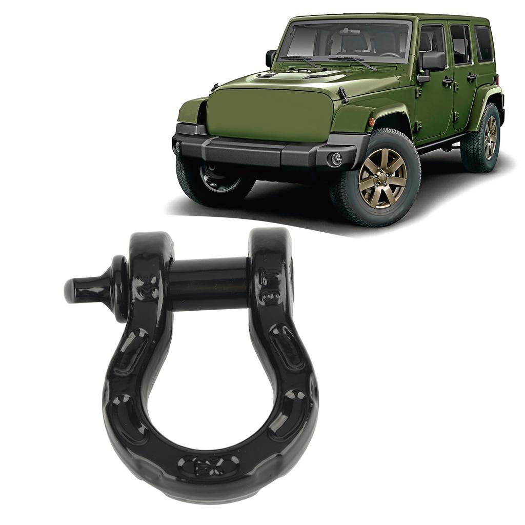 D   Shackle 8T/17600lbs Load Capacity 32T/70400lbs Brking Strength 7/8in Pin for Vehicle Recovery