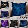 Space Starry Sky Cushion Cover Throw Pillow Cover Hidden Button Durable Polyester Chair Cushion