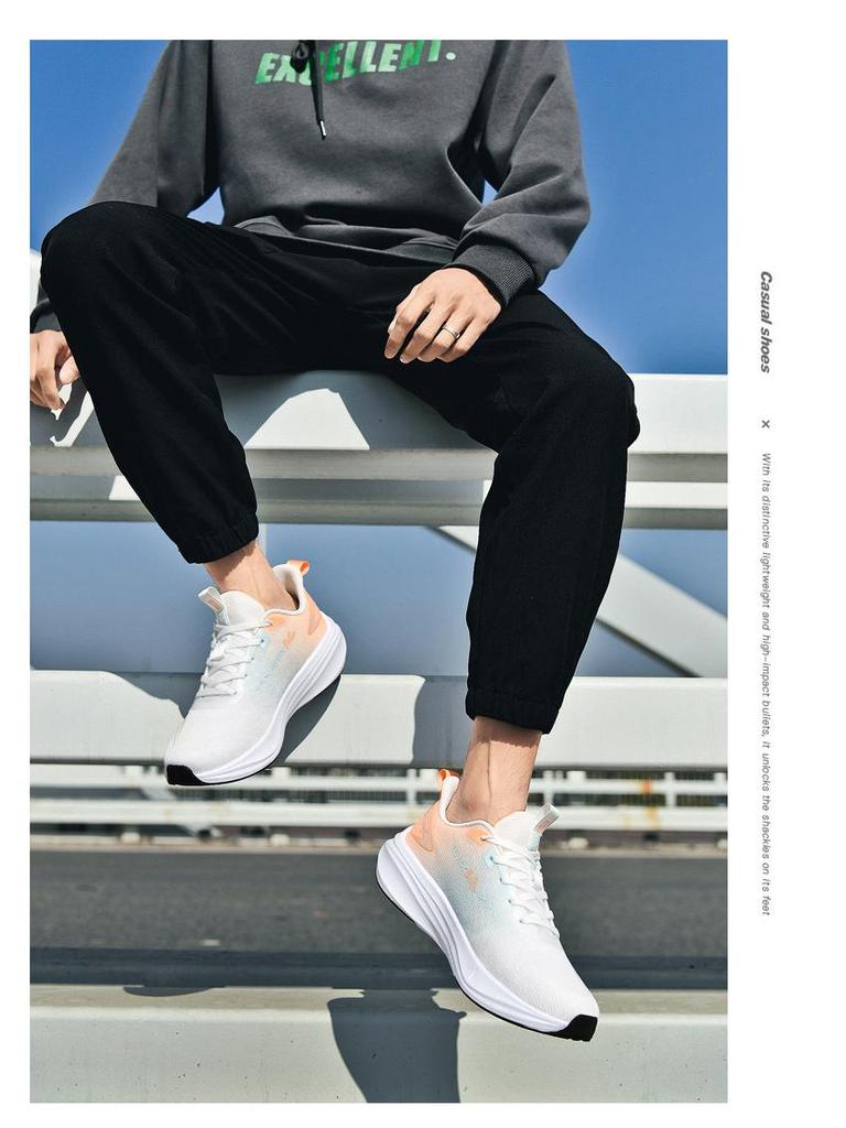 Męskie Lekkie Oddychające Buty do Biegania z Włókna Węglowego - Amortyzujące, Antypoślizgowe, Codzienne Obuwie Sportowe