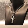 Egyptian Anka Cross Pendant Necklace Vintage Anubist Silver Necklace Hip Hop Stainless Steel Accessories