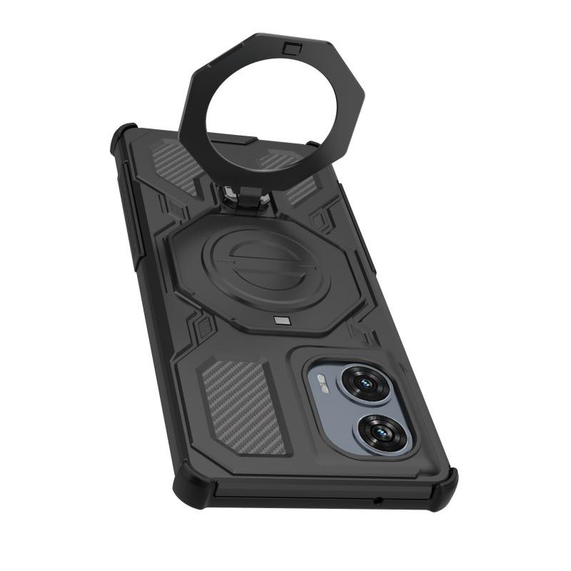 For Moto Edge 50 Fusion Case Cover Motorola Moto Edge 50 Fusion Capas Shockproof Bumper Attraction Adsorption Ring Holder Fundas